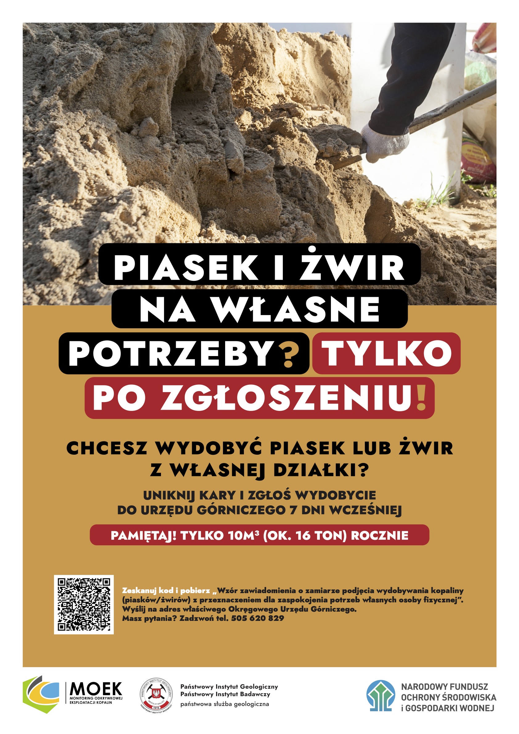 Piasek i żwir tylko po zgłoszeniu!